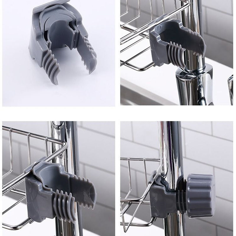 Adjustable Sink Drain Rack & Sponge Holder