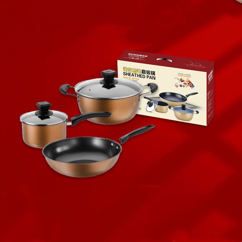 Premium Non-Stick Cooking Pot 3pc Set – Durable Kitchen Cookware for Home Chefs & Everyday Cooking