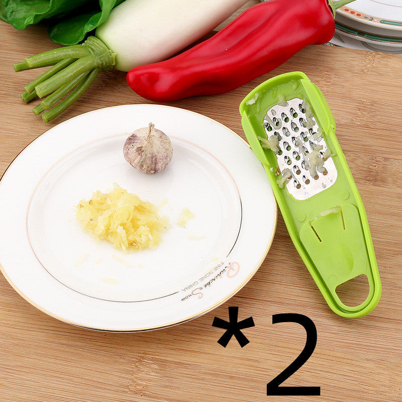 Garlic Masher & Seasoning Grinder – Stainless Steel & Plastic Garlic Press for Effortless Mincing