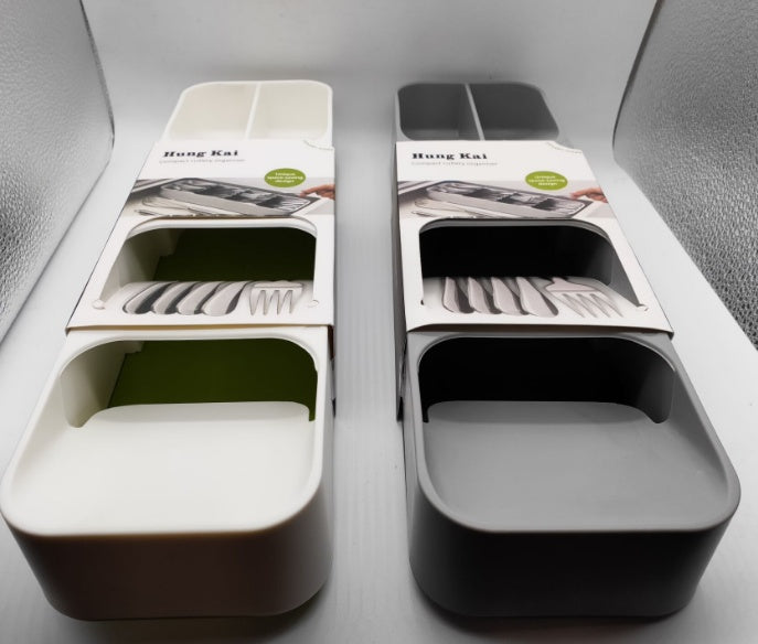 Space-Saving Drawer Storage Box – Organized Cutlery & Utensil Tray