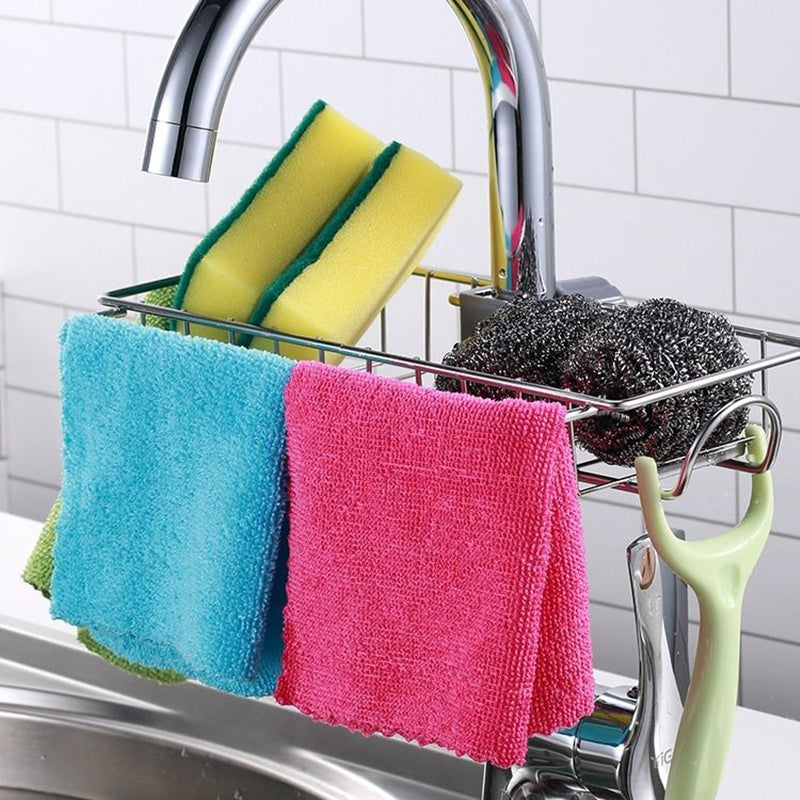 Adjustable Sink Drain Rack & Sponge Holder