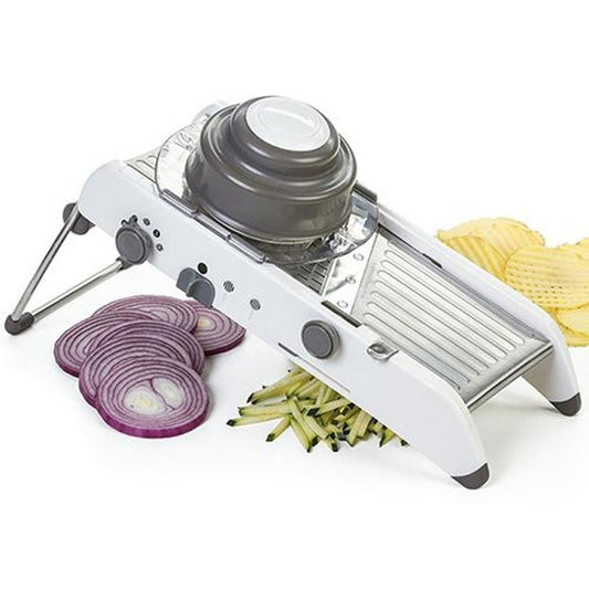 Multi-Functional Mandoline Cutter – Adjustable Stainless Steel Slicer & Shredder for Vegetables & Fruits