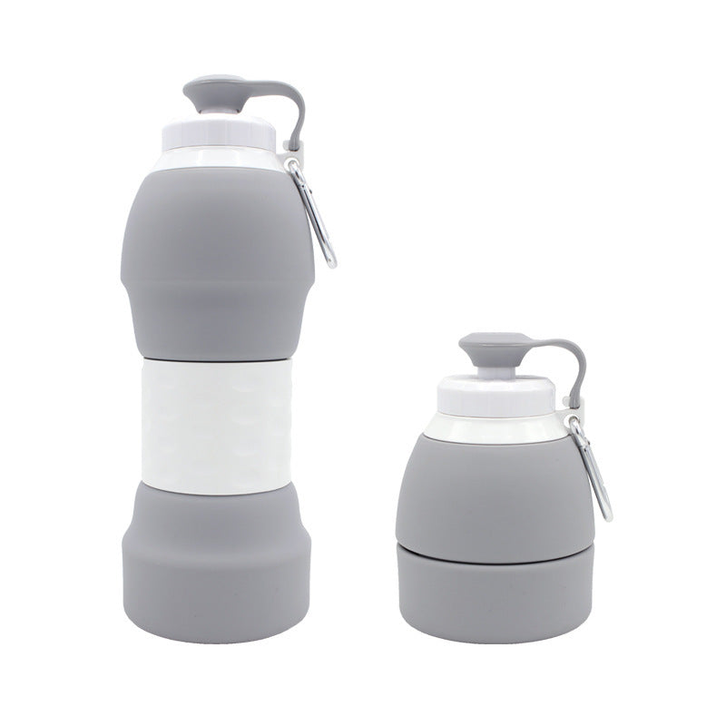 Collapsible Silicone Water Bottle – 580ML Leakproof & Portable for Travel & Sports