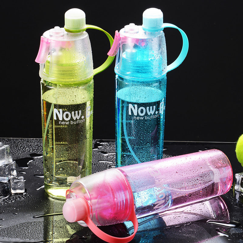 Portable Mist Spray Water Bottle – Outdoor Sports Hydration Cup (Leakproof & Durable)