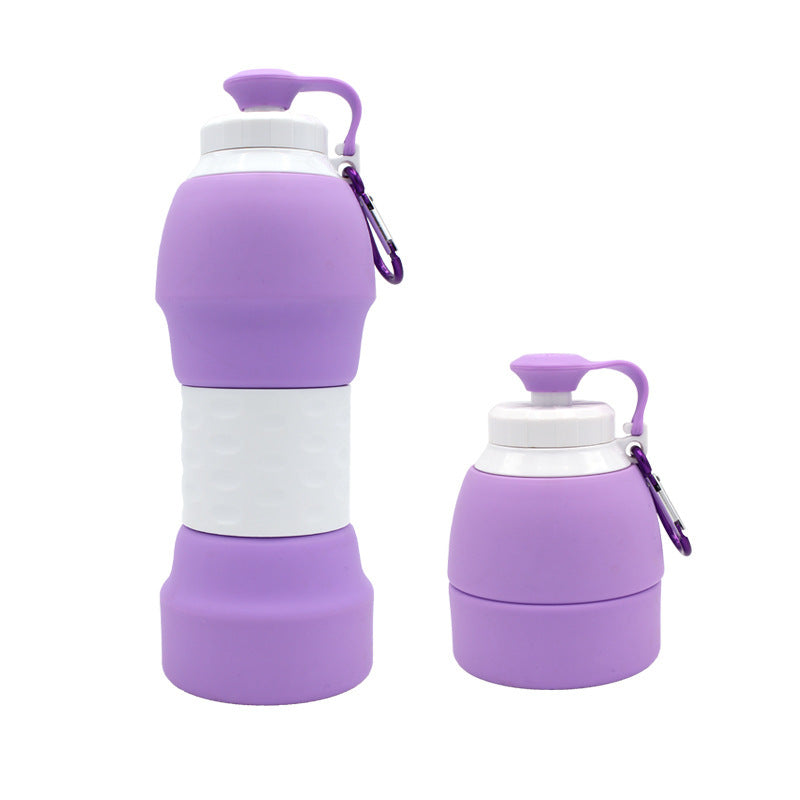 Collapsible Silicone Water Bottle – 580ML Leakproof & Portable for Travel & Sports