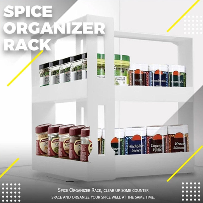 Multi-Function Rotating Storage Rack – Space-Saving Kitchen Spice Organizer for Food & Bottle Storage