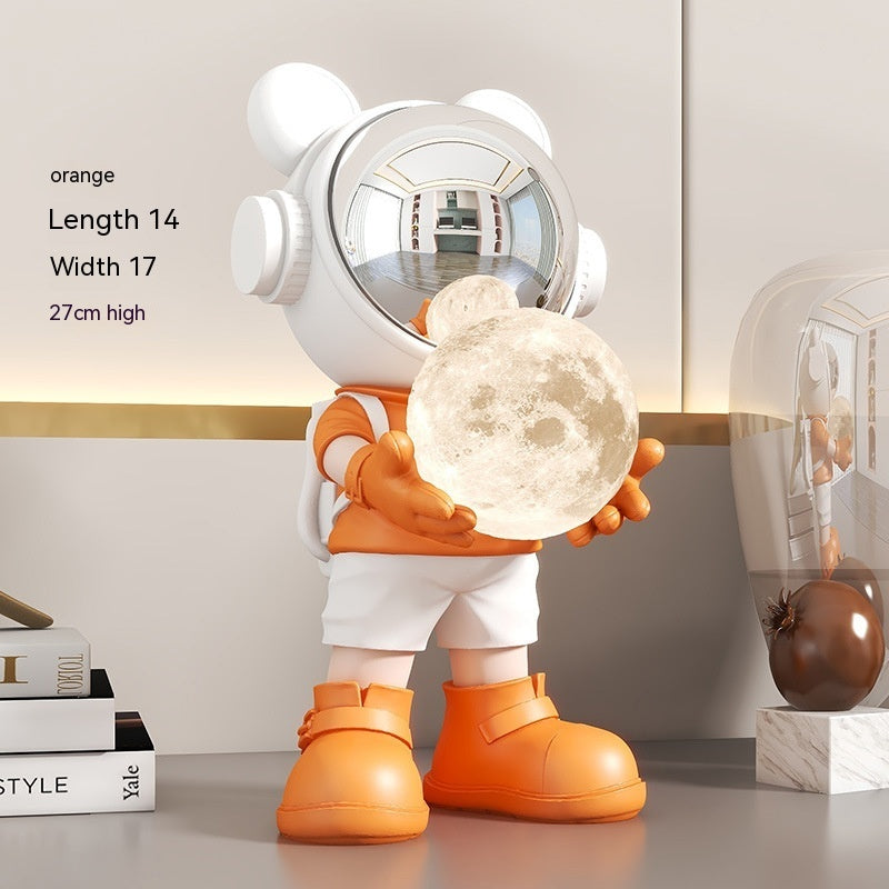 Astronaut Moon Night Light – Futuristic Desktop Space Decor