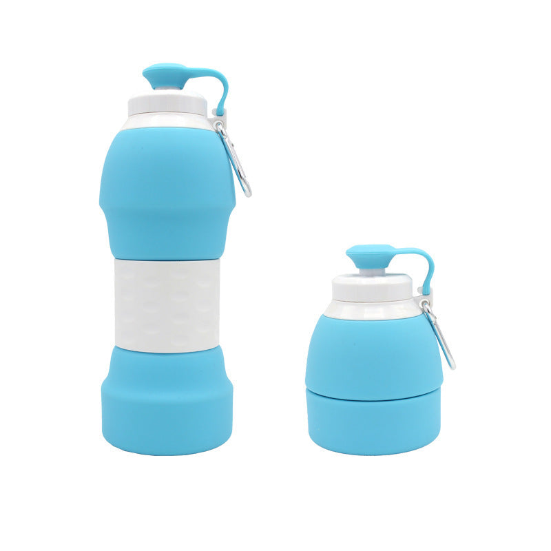 Collapsible Silicone Water Bottle – 580ML Leakproof & Portable for Travel & Sports