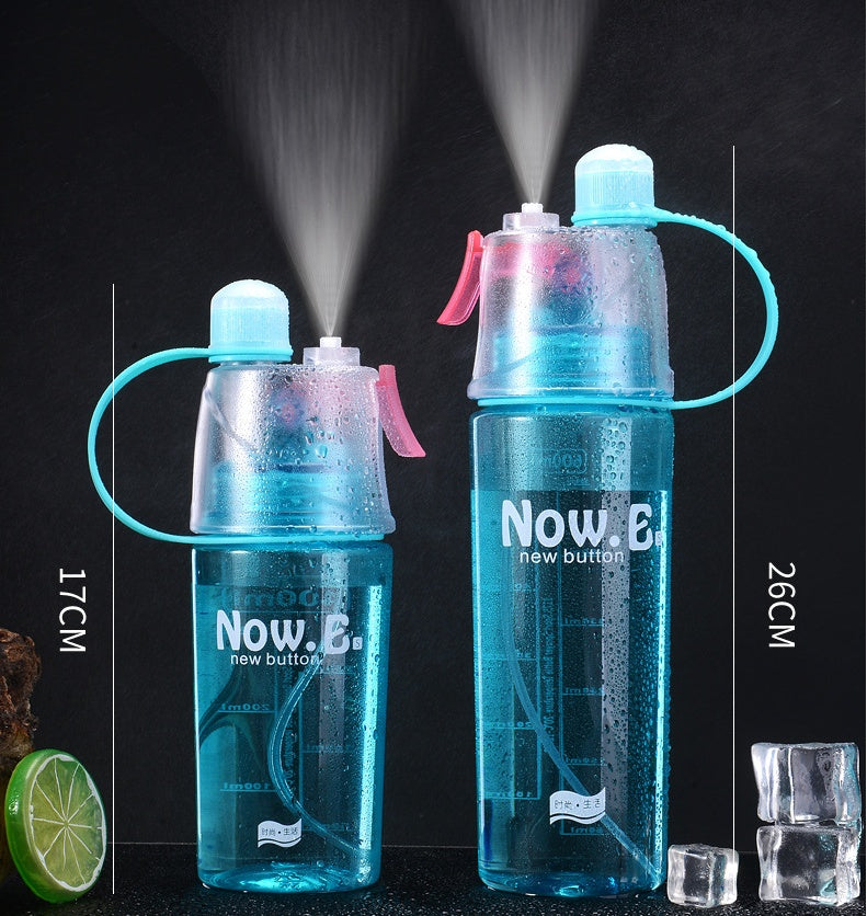 Portable Mist Spray Water Bottle – Outdoor Sports Hydration Cup (Leakproof & Durable)