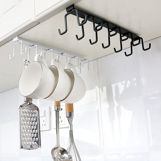 Mug & Cup Hanging Rack – Double-Row 12-Hook Kitchen & Bathroom Organizer