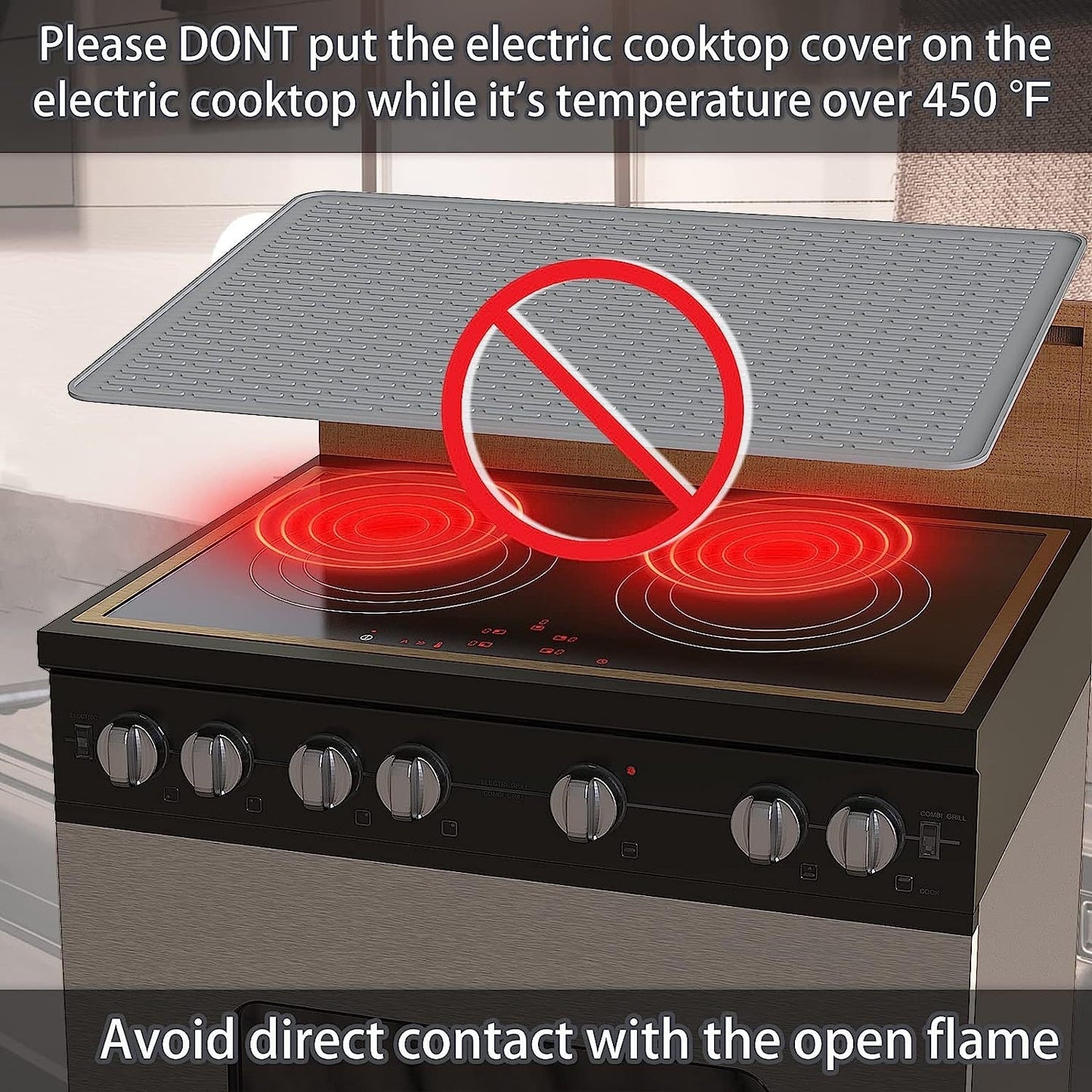 Multifunctional Silicone Stove Protector & Drain Pad – Heat-Resistant Kitchen Mat