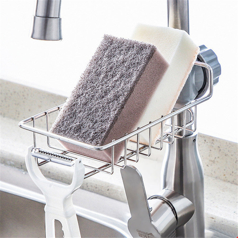 Adjustable Sink Drain Rack & Sponge Holder