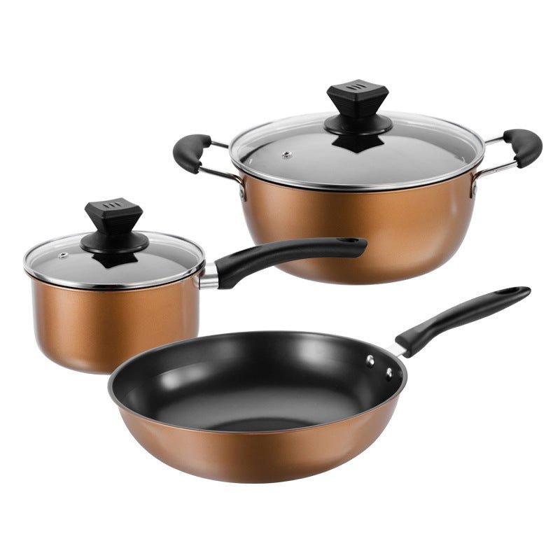 Premium Non-Stick Cooking Pot 3pc Set – Durable Kitchen Cookware for Home Chefs & Everyday Cooking