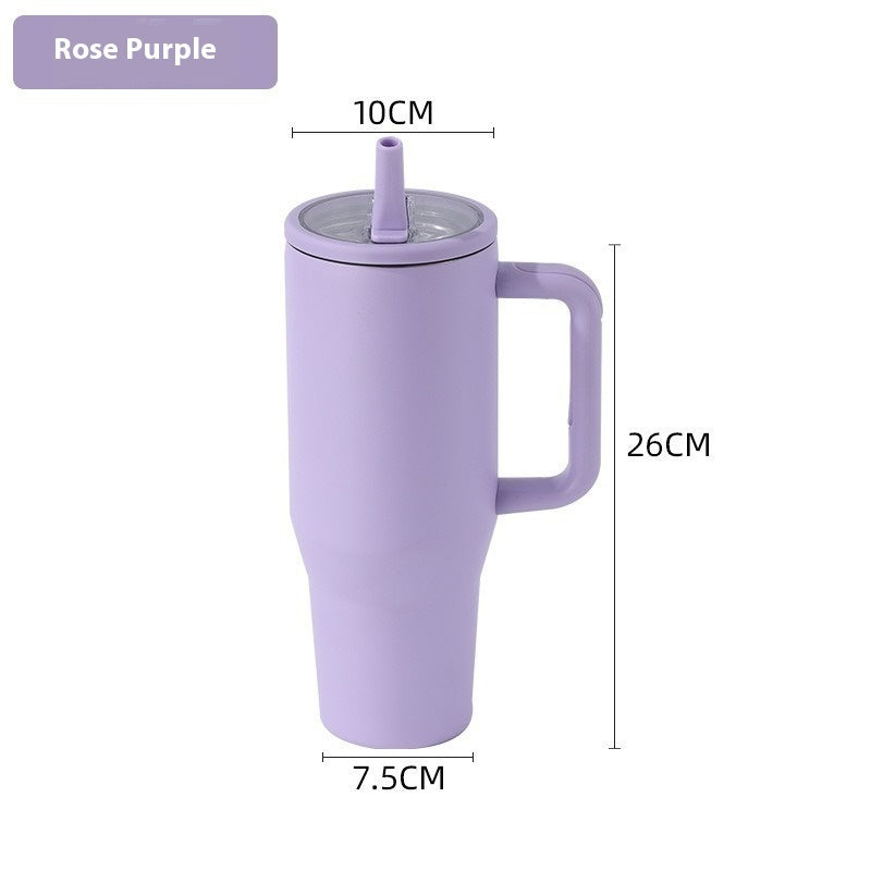 Car Portable Leak-proof Silicone Folding Cup With Straw