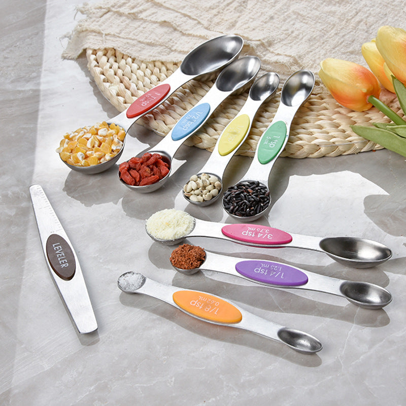 Kitchen Baking Measuring Spoon & Cup Set – 7-Piece Stainless Steel & PP