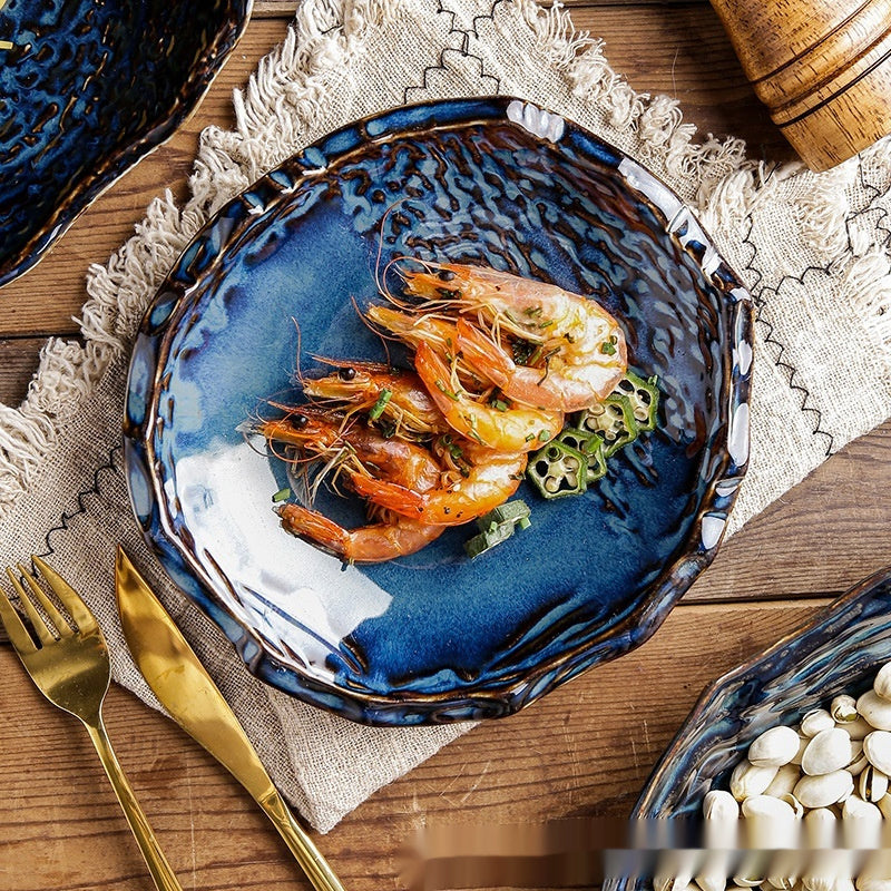 Creative Kiln-Baked Ceramic Plates – Luxury Handcrafted Dishware for Hotels & Home Dining