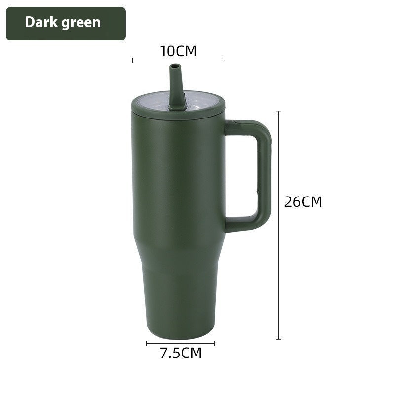 Car Portable Leak-proof Silicone Folding Cup With Straw