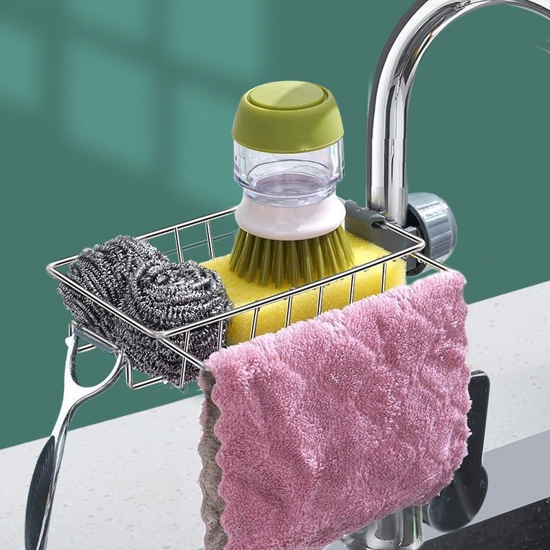 Adjustable Sink Drain Rack & Sponge Holder