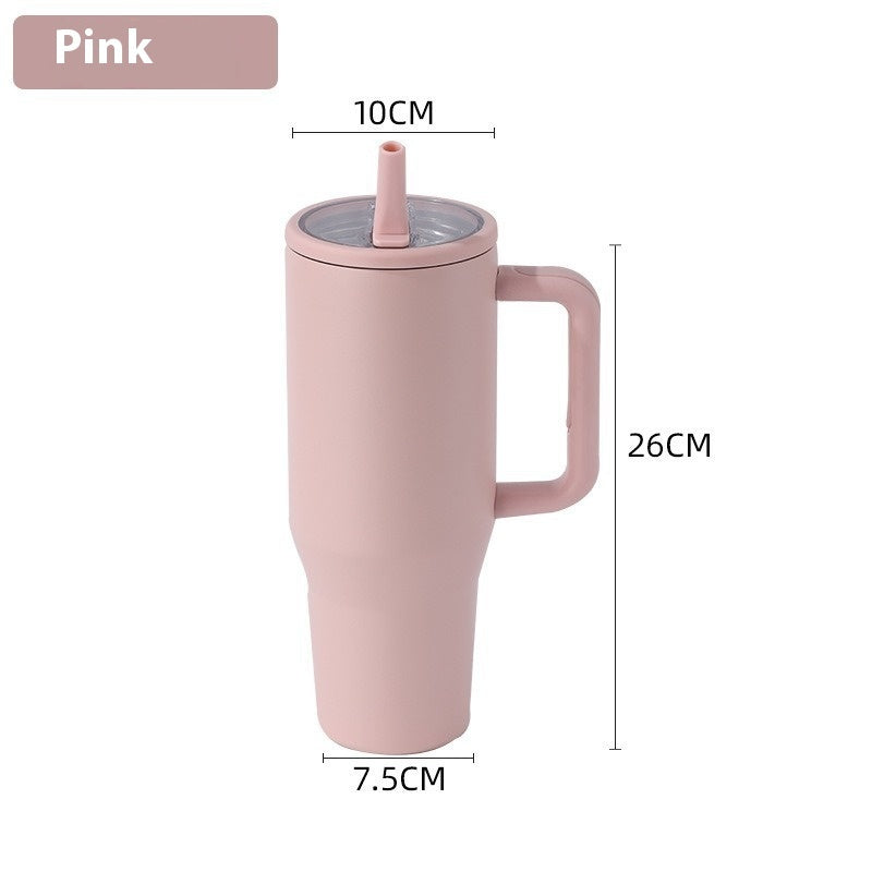 Car Portable Leak-proof Silicone Folding Cup With Straw