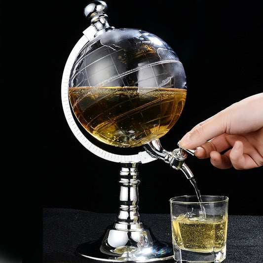 Globe-Shaped Liquor Dispenser – 1.5L Novelty Wine & Beer Decanter for Home Bars & Parties