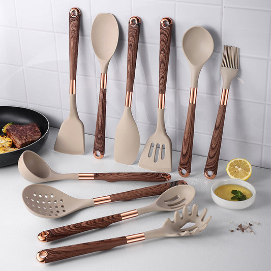 9-Piece Silicone Kitchen Utensil Set – Nonstick, Heat-Resistant Cooking Tools with Storage